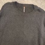 Free People NWOT  Time On My Side long Sleeve sweater Mini Dress Dark Grey sz L Photo 3