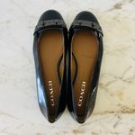Coach Oswald Black Patent Leather Ballerina Flats Metal Buckle Accent - US 6.5 Photo 5
