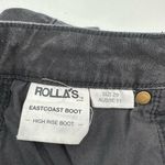 Rolla's  Jeans Eastcoast Boot High Rise Crop Womens Size 29 Black Raw Hem Denim  Photo 4