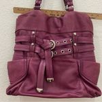 B Makowsky B. MAKOWSKY 100% Genuine Leather Magenta Purple Large Shoulder Bag Photo 7