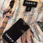 Torrid NWTs Pink Black Striped Tie Dye Smock Tiered Tank Top Size 3 Photo 7