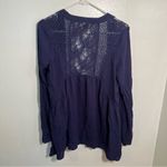 Knox Rose  Open Front Cardigan Navy Blue Crochet Lace M Photo 4