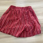 Briggs New York Briggs Red Striped Paperbag Drawstring Casual Shorts Size Medium Photo 3