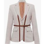 Women's All Season Single Breasted Short Blazer Lapel Long Sleeve Loose Jacket Brown Size undefined Photo 0