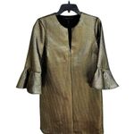 BCBG MAXAZRIA Judy Metallic Bell Sleeve Shift Dress Size S Photo 1