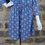 Daniel Rainn Blue Dress Woman's Size Small Lightweight Lined Pattern Photo 3