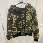 Olivaceous  Camo Fleece Jacket Photo 0