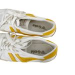 Gola Stratus Sneaker Vegan Leather Off White & Sun Yellow Size 8 Photo 7