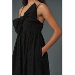 Hutch  Anthropologie Eyelet Bow Jumpsuit Black Sz S NWT Wide Leg Sleeveless Photo 6