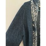 Orvis  Sweater Womens Large Blue Linen Cardigan Coastal Grandma Knit Beachy Photo 1