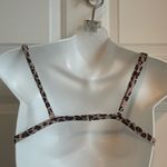 Y2K Animal Camo Print Crop Bikini Top Brown Black Small Size M Photo 3