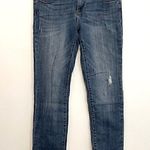 Kut From The Kloth  KFTK Boyfriend Jeans Dark Wash Distressed Ripped Rip 6 Photo 1