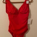 Time & Tru Red One Piece Bathing Suit Photo 0