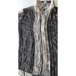 Dress Barn Vintage  Women’s Size M Medium Shirt Top Blouse Black Brown Western Photo 11