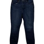 Good American Women’s Good Legs Raw Hem Slim Jeans Dark Wash Size 28 Photo 6