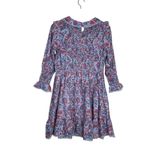 dra Womens M Nomi Puff Sleeve Smocked Dress NEW Blue Size M Photo 2