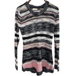 Bobbie Brooks Women Medium‎ Multicolor Stripe Knit Sweater Boho Casual Comfy Pink Photo 1