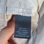 Vera Wang Linen Simply Vera  Women's Cream Extra Wide Leg Pants Photo 6