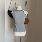 Adrianna Papell Evening Silver Beaded Tank Top, Size Medium Photo 2