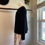 JMB 70s Vintage Black Swiggly Swirl Beaded Evening Glam Jacket Size Small Photo 4