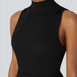 Ribbed Hooded High Neck Sleeveless Cut Out
Tie Back 2 Photo 4