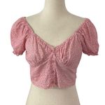 Princess Polly  Pink Floral Crop Top Women Size 6 | 46-41 Photo 0