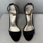 Lilly Pulitzer Womens Amber Lynn Black Velvet Embellished Sandals Block Heel 8.5 Photo 3