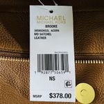 Michael Kors  Brooke Acorn Brown Leather Medium Satchel Crossbody Bag Photo 13