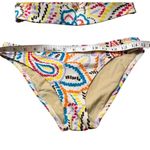 Victoria's Secret VS Victoria’s Secret Bikini Set Top Triangle Halter Floral Paisley white backgro Photo 4