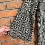 Allison Joy Allison‎ Joy Womens Plaid Knit Blouse Top Houndstooth Bell Sleeves Size Small Photo 1