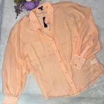 EXPRESS NWT  Sheer Dolman Long Sleeve Button Up Shirt Photo 7