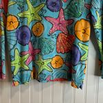 Anthony Resort women Vibrant Sea Life Print Long Sleeve Top. Cruise beach . Blue Size M Photo 4