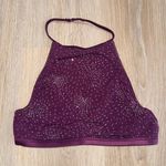 Victoria's Secret Victoria’s Secret Burgundy High Neck Halter Bralette- Size Small Photo 0
