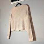 Reiss  Cardigan Sweater Textured Beige Cream Clasp Front Cotton Size Medium Photo 6
