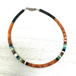 Boho beaded bracelet, unisex. NWOT Orange Photo 3