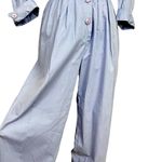 Vintage 90’s Byer Too! Blue Button Down Cotton Blend Jumpsuit S Blue Photo 5