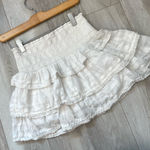 Love Shack Fancy  Mini Dress ruffle tiered womens White (xsmall) romantic cottage Photo 0