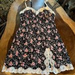 Victoria's Secret Victoria’s Secret Satin Lace Trim Slip Dress Cherry Blossom Print XS nightgown Photo 1