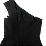 BCBGMAXAZRIA  Black Asymmetrical One-Shoulder Cocktail Dress Photo 4