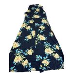 Original Island Sports Floral Sleeveless Button Down Maxi Dress Size 14 Rayon Black Photo 2
