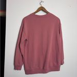 Aerie  Pink City Distressed Crewneck Long Sleeve Comfy Casual Sweatshirt Photo 5