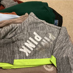Victoria's Secret Gray Joggers with Neon Green Stripes Photo 6