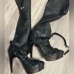 Herve Leger  Leather Zipper Heels Boots Size 38. Photo 14