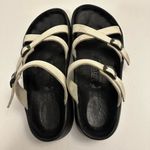 Birkenstock  Tatami White Leather Sandals Straps Slides US 9 Photo 1