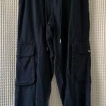 Quince Vintage Wash Tencel Drawstring Cargo Pants midnight blue women's small Photo 0