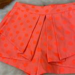 Gianni Bini Bright Orange Polka Dot Pleated Front Shorts Photo 3