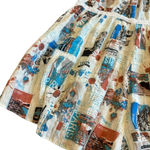 Urban Outfitters Travel Print Shorts Romper Open Tie Back Flowy Size Small Women Photo 3