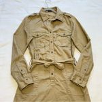 J.Crew Women’s Light Brown Belted Utility Shirt Dress Approx Size S/M Fall Photo 5