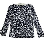 Banana Republic  Shirt Women Small Blue White Floral Flowers Casual Office Travel Photo 0