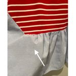 Anthropologie BY Red White And Blue Striped Peplum Short Sleeve Blouse Photo 4